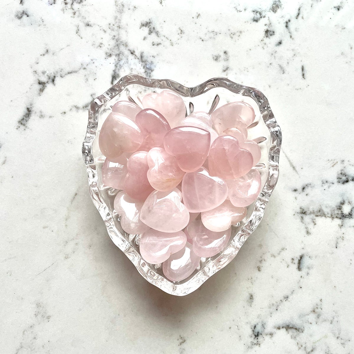 Small rose quartz best sale hearts